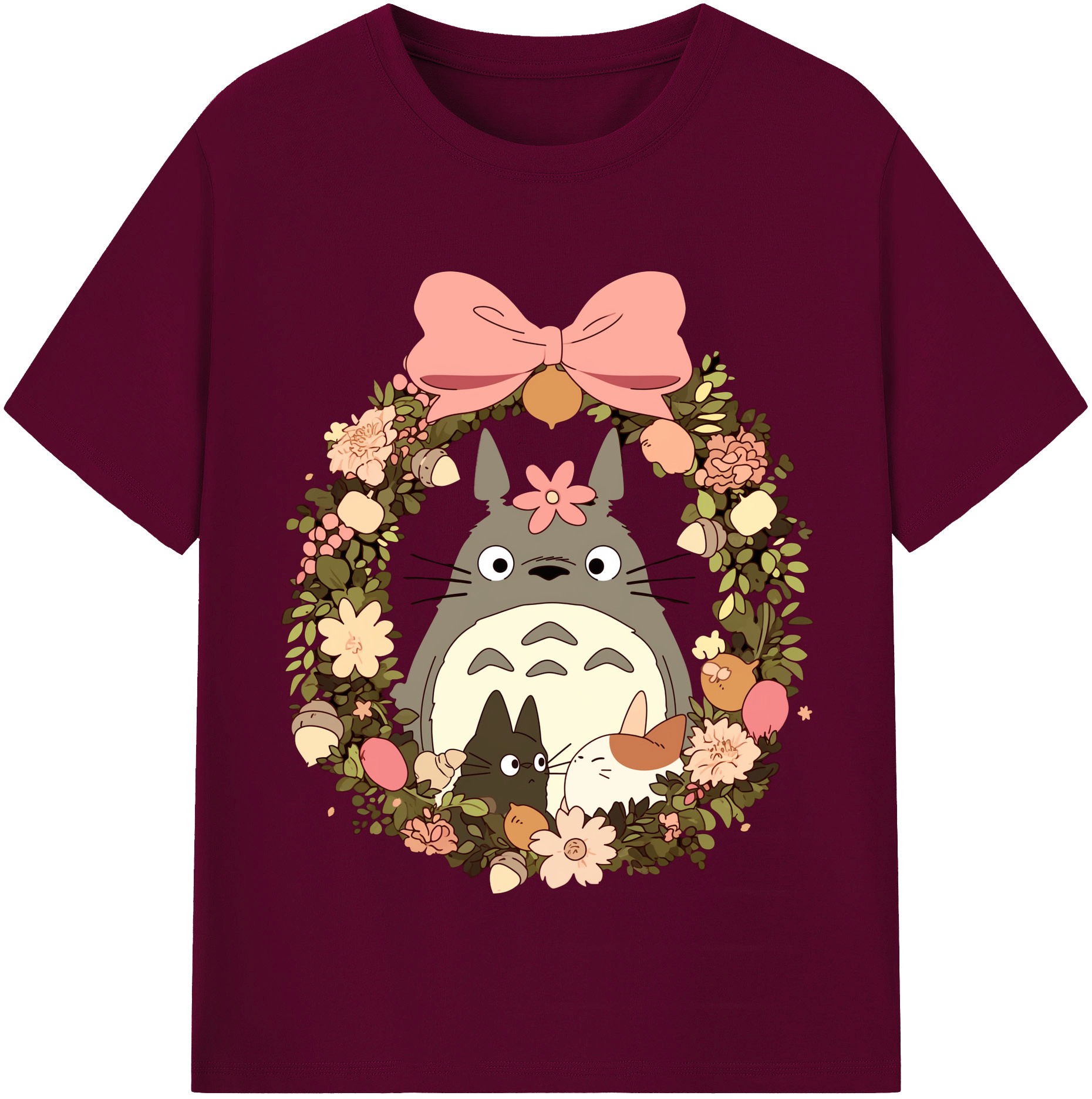 （画像用） となりのトトロ 草壁メイ 草壁サツキ My Neighbor Totoro Satsuki Kusakabe Mei Kusakabe レディースカジュアルプリントTシャツ（綿100％）
